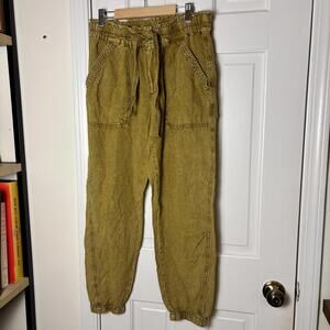 Anthropologie XS Green Washed Joggers
